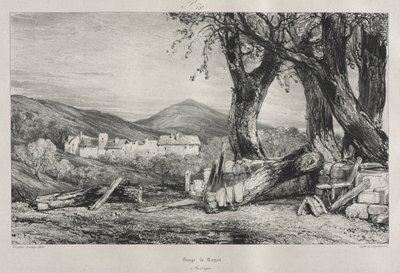 Schilderachtige en Romantische Reizen in Oud-Frankrijk: Auvergne deel II, Kloof van Royat, Plaat 79, 1830 door Eugene Isabey