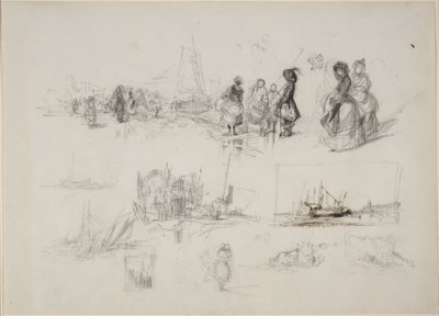 Studies aan Zee door Eugene Isabey
