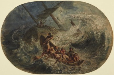 Schipbreuk door Eugene Isabey