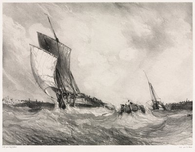 Zes Mariniers: Terugkeer naar de Haven, 1833 door Eugene Isabey