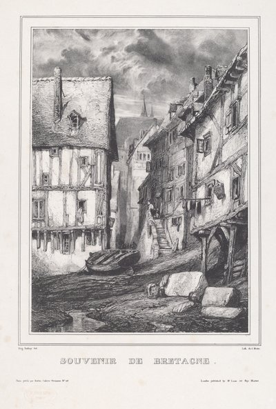 Souvenir de Bretagne door Eugene Isabey