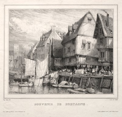 Souvenirs: Souvenir van Bretagne, 1832 door Eugene Isabey