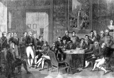 Het Congres van Wenen, 1856 door Eugene Isabey
