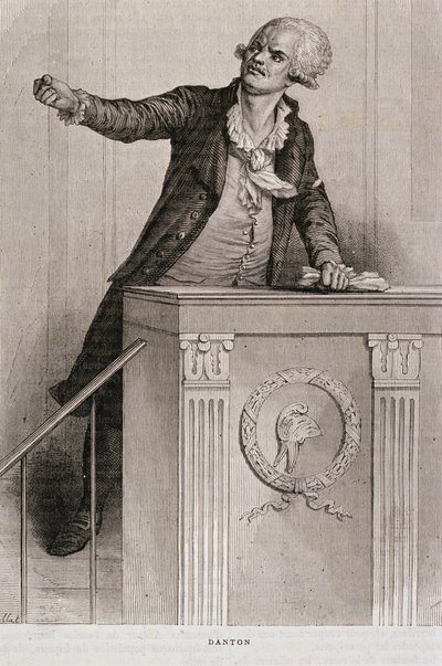 Portret van Georges Jacques Danton (1759-94) door Eugene Joseph Viollat