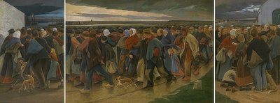 De emigranten (drieluik). 1896 door Eugene Laermans