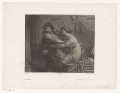 Jozef en de vrouw van Potifar door Eugene Leroux