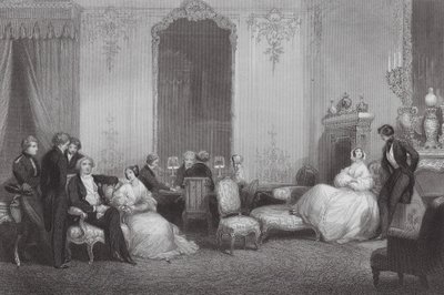 Een Parijse familie door Eugene Louis (after) Lami
