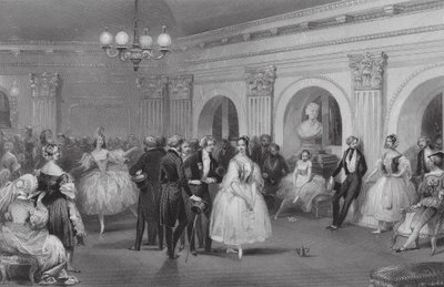 De Groene, Kamer van de Opera (gravure) door Eugene Louis (after) Lami