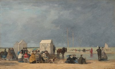 Badtijd in Deauville door Eugene Louis Boudin