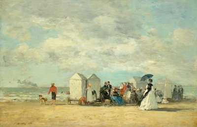 Strandscène door Eugene Louis Boudin