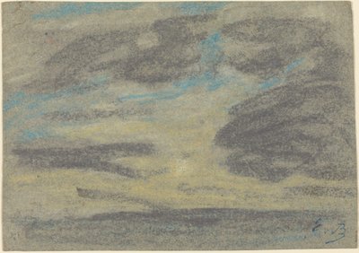 Wolken boven de Zee, 1860-1865 door Eugene Louis Boudin