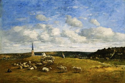Deauville, 1870-1874 door Eugene Louis Boudin