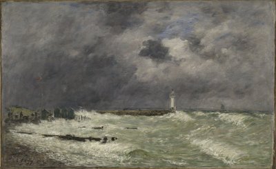 Storm voor Frascati, Le Havre door Eugene Louis Boudin