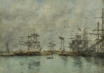 Havengezicht door Eugene Louis Boudin