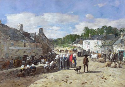 La Fête, ca. 1865 door Eugene Louis Boudin