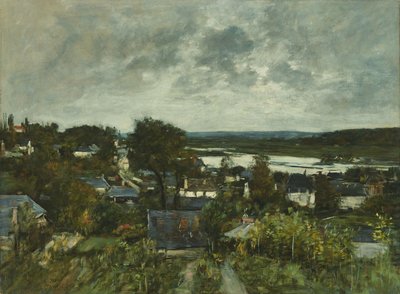 La Touques bij Deauville door Eugene Louis Boudin