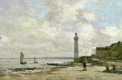 Vuurtoren bij Honfleur, 1864-66 door Eugene Louis Boudin