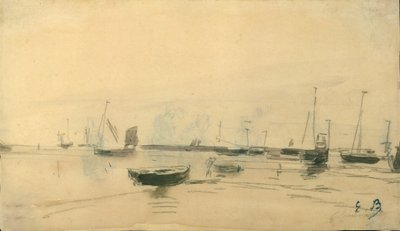 Mariene Scene, 1870-85 door Eugene Louis Boudin