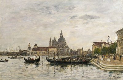 Santa Maria della Salute en de Dogana, Venetië door Eugene Louis Boudin