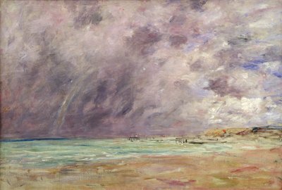 Stormachtige luchten boven de monding bij Le Havre, c.1892-96 door Eugene Louis Boudin