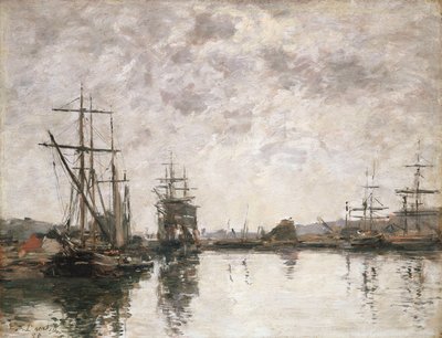 Het bassin in Deauville door Eugene Louis Boudin