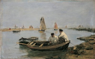 De riviermonding, midden 19e eeuw door Eugene Louis Boudin