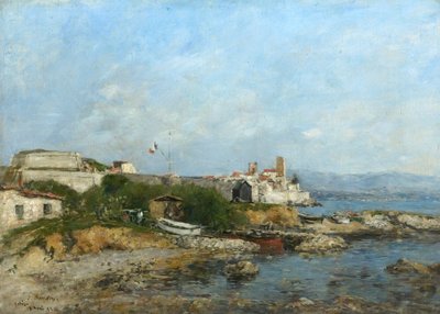 De vestingwerken van Antibes, Frankrijk door Eugene Louis Boudin