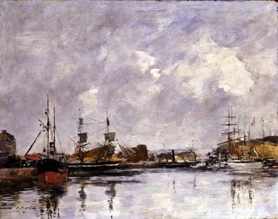 De haven van Duinkerken door Eugene Louis Boudin