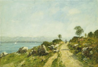 De weg, Antibes door Eugene Louis Boudin