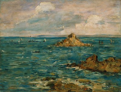 De Zee bij Douarnenez door Eugene Louis Boudin