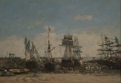 De kust van Portrieux, noordkust door Eugene Louis Boudin