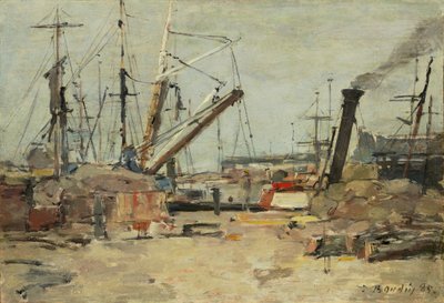 De Trawlers, 1885 door Eugene Louis Boudin