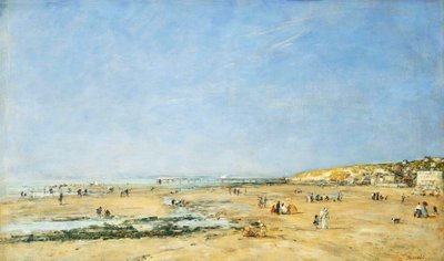 Trouville, Algemeen Zicht op het Strand, 1890 door Eugene Louis Boudin