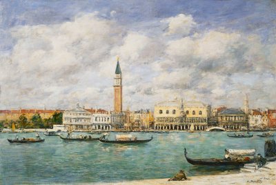 Venetië, Campanile, Uitzicht op het Kanaal vanaf San Giorgio door Eugene Louis Boudin