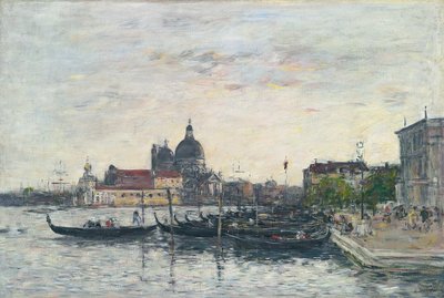 Venetië, de Mole bij de ingang van het Canal Grande en de Salute, Avond, 1895 door Eugene Louis Boudin