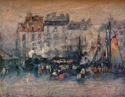 Le Depart Du Train De Marine, ca. 1907 door Eugene Louis Gillot
