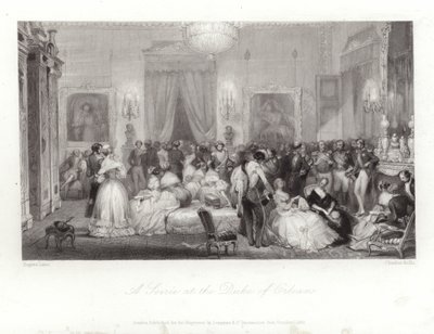 Een Soiree bij de Hertog van Orleans door Eugene Louis Lami