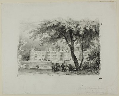 Château de Chambord door Eugene Louis Lami