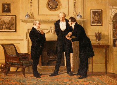 Figuren in een interieur door Eugene Louis Lami