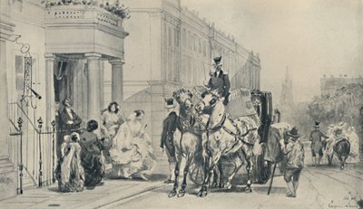 In Eaton Square, 1850, 1920 door Eugene Louis Lami