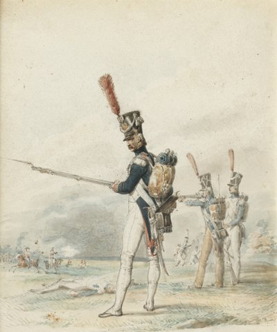Infanterie van de Jeune Garde in 1812 door Eugene Louis Lami