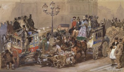 Ludgate Circus door Eugene Louis Lami