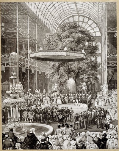 Opening van de Wereldtentoonstelling van 1851 in Londen door Lami door Eugene Louis Lami