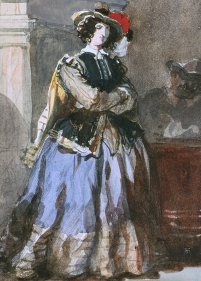 Portret van een vrouw door Eugene Louis Lami