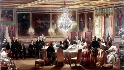 Ontvangst ter ere van koningin Victoria en prins Albert in het Chateau d