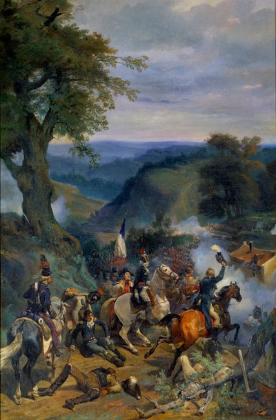 Revolutionaire Oorlogen: Slag in de Defiles van de Argonne onder bevel van Generaal Dumouriez in september 1792 door Eugene Louis Lami