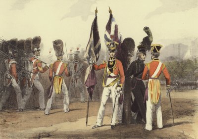 Officieren van de wacht door Eugene Louis after Lami