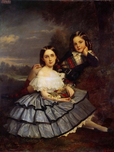 Portret van Noemie (1847-1916) en Henri Pecquet du Bellet door Eugene Quesnet