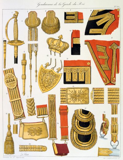 Gendarmes de la Garde du Roi, Insignia door Eugene Titeux