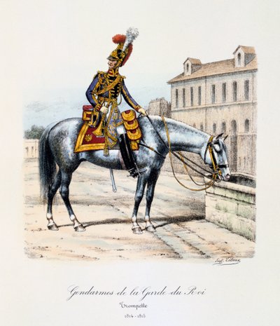 Gendarmes de la Garde du Roi, Trompetter, 1814-15 door Eugene Titeux